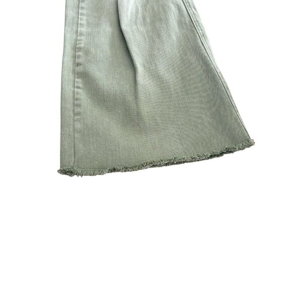 Women's Blakeley Distressed Olive Green Jeans Size 5 Wide Leg Strechy Relaxed - Picture 4 of 7